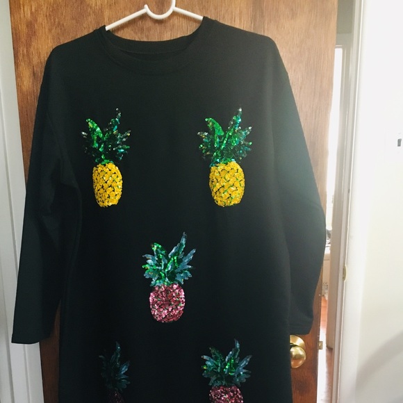 Contrast Sequin Pineapple Dress - Picture 3 of 6